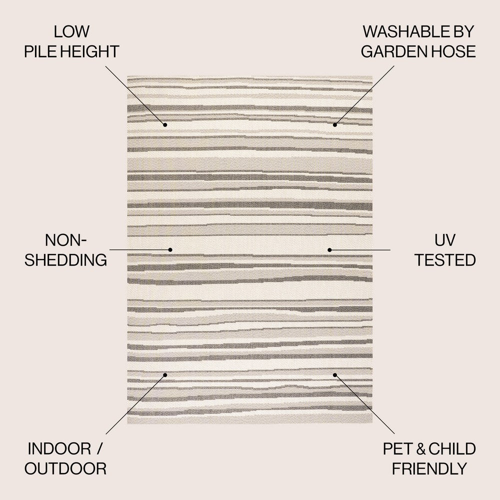 Jane Wavy Stripe Modern Indoor/outdoor Area Rug