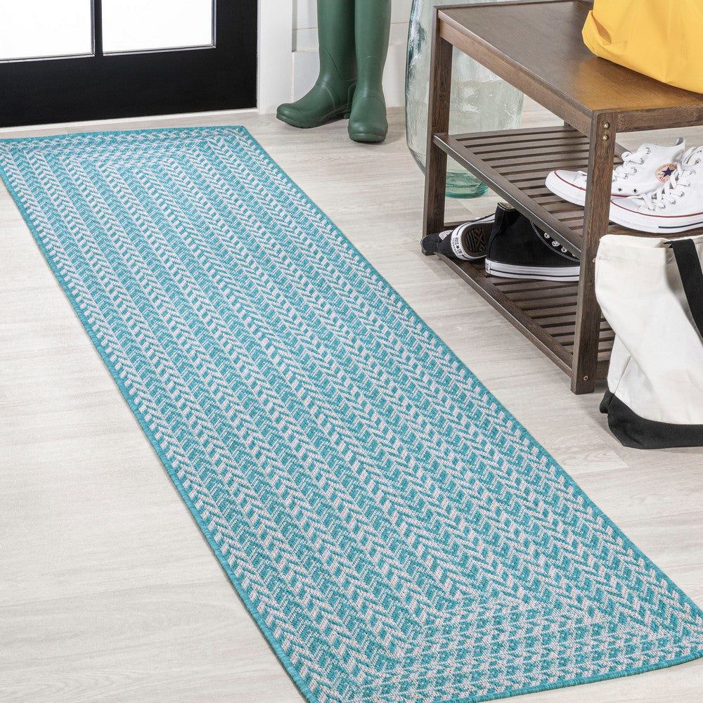 Ortega Modern Concentric Squares Indoor/outdoor Area Rug