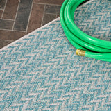 Ortega Modern Concentric Squares Indoor/outdoor Area Rug