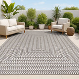 Ortega Modern Concentric Squares Indoor/outdoor Area Rug