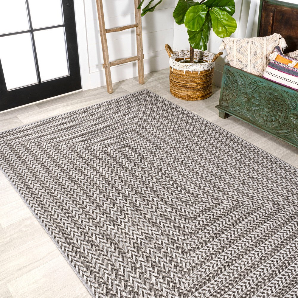 Ortega Modern Concentric Squares Indoor/outdoor Area Rug