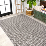 Ortega Modern Concentric Squares Indoor/outdoor Area Rug