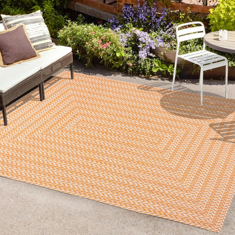 Ortega Modern Concentric Squares Indoor/outdoor Area Rug