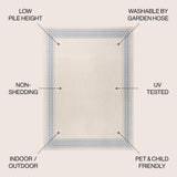 Kristine Classic Diamond Border Indoor/outdoor Area Rug