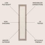 Kristine Classic Diamond Border Indoor/outdoor Area Rug