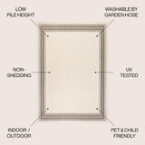 Kristine Classic Diamond Border Indoor/outdoor Area Rug