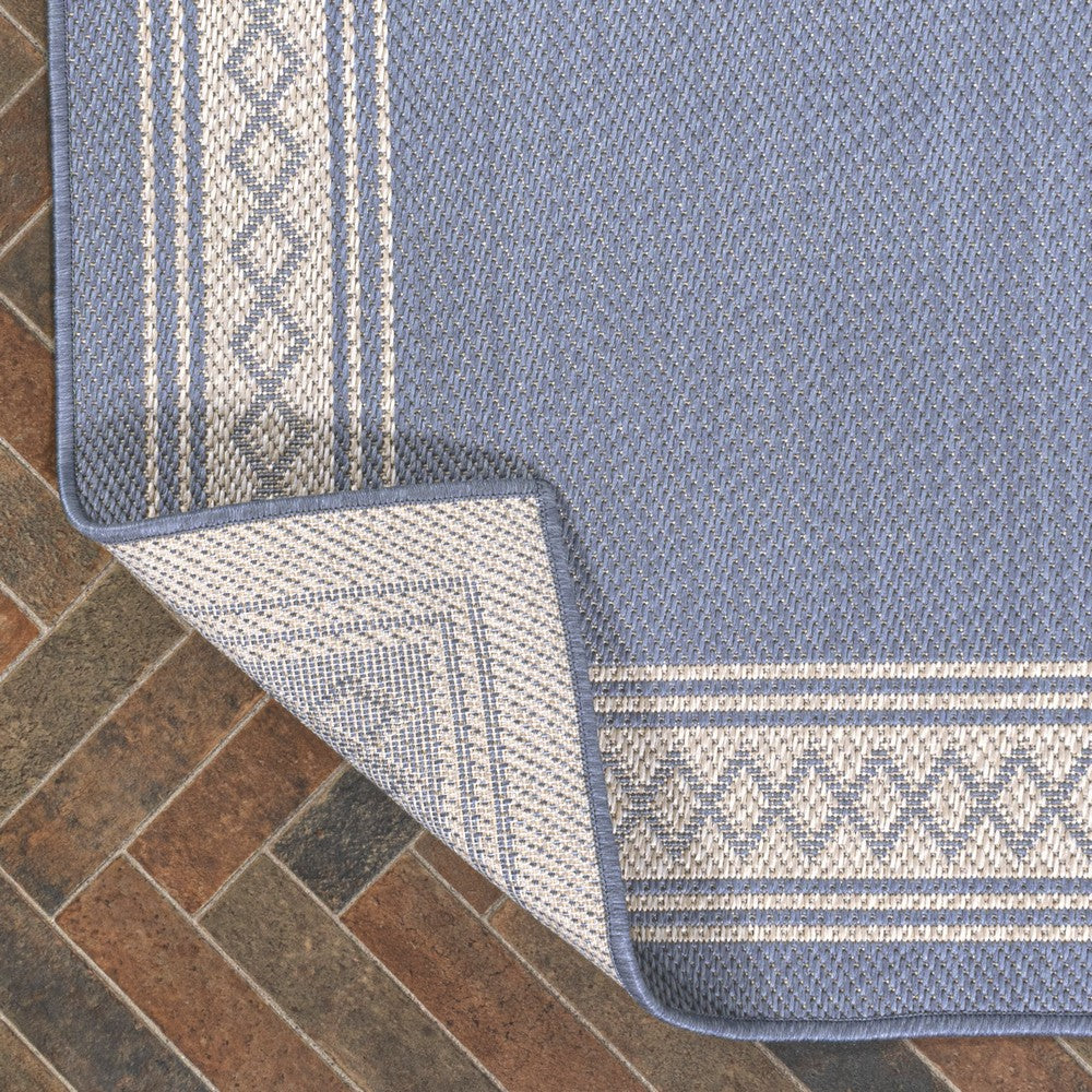 Kristine Classic Diamond Border Indoor/outdoor Area Rug