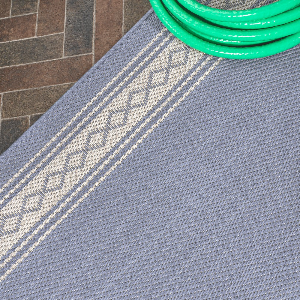 Kristine Classic Diamond Border Indoor/outdoor Area Rug
