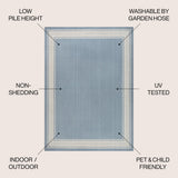 Kristine Classic Diamond Border Indoor/outdoor Area Rug