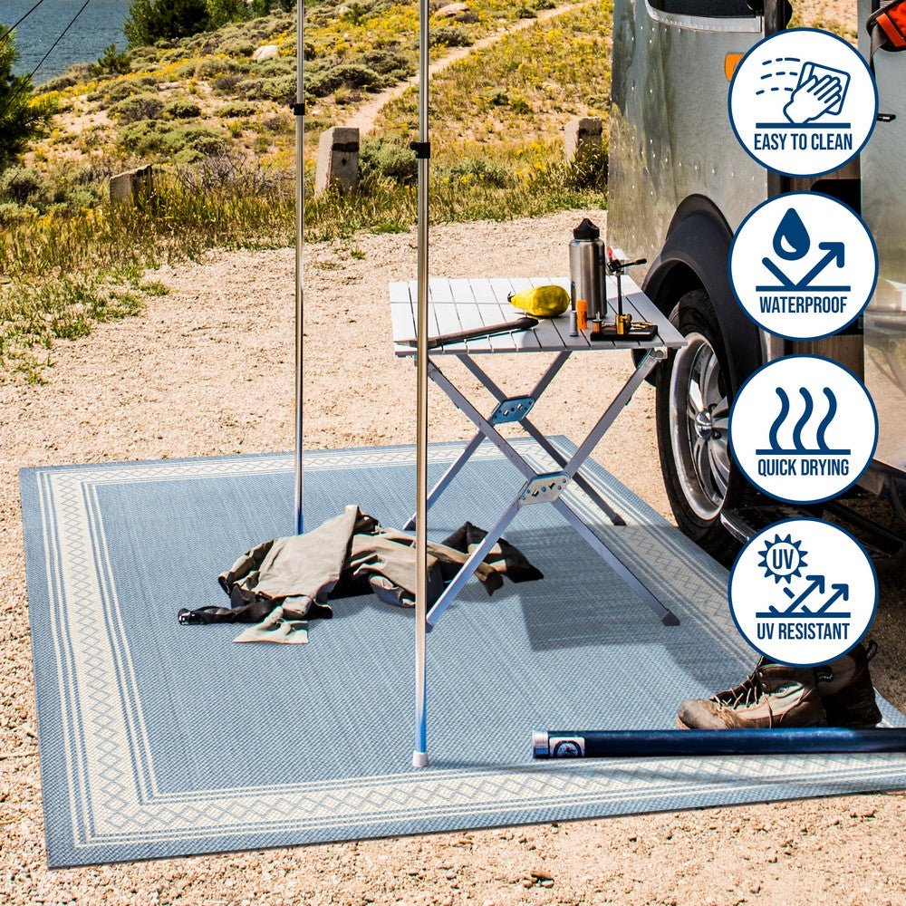Kristine Classic Diamond Border Indoor/outdoor Area Rug