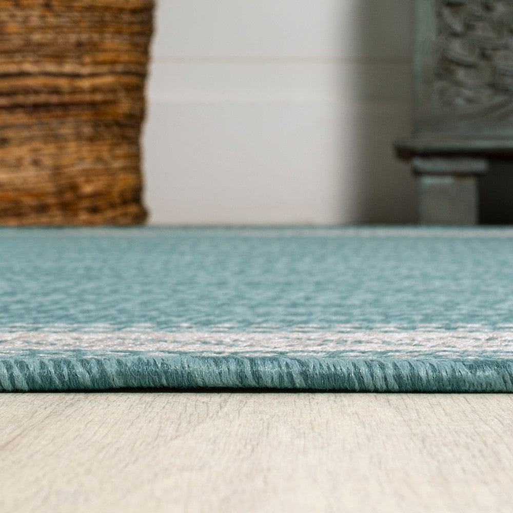 Kristine Classic Diamond Border Indoor/outdoor Area Rug