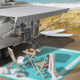 Kristine Classic Diamond Border Indoor/outdoor Area Rug