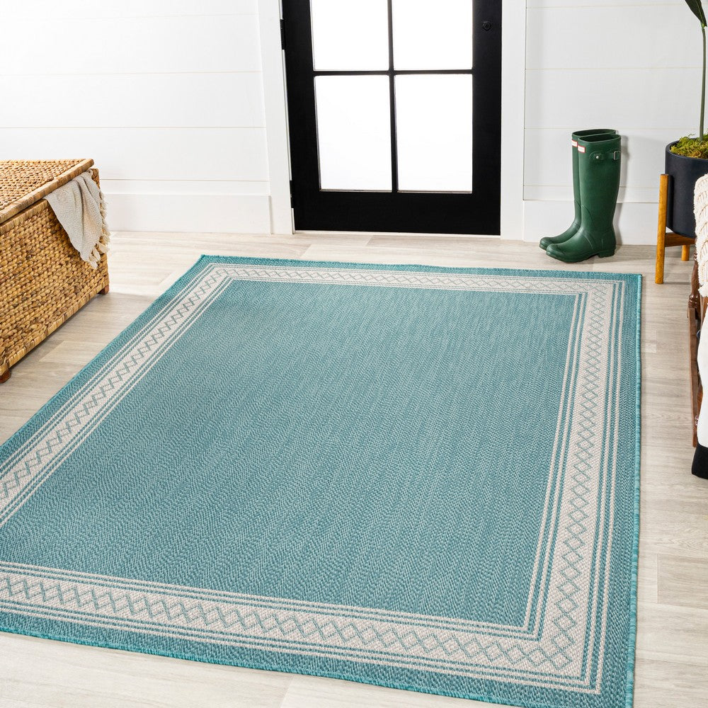 Kristine Classic Diamond Border Indoor/outdoor Area Rug