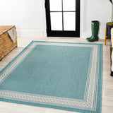 Kristine Classic Diamond Border Indoor/outdoor Area Rug