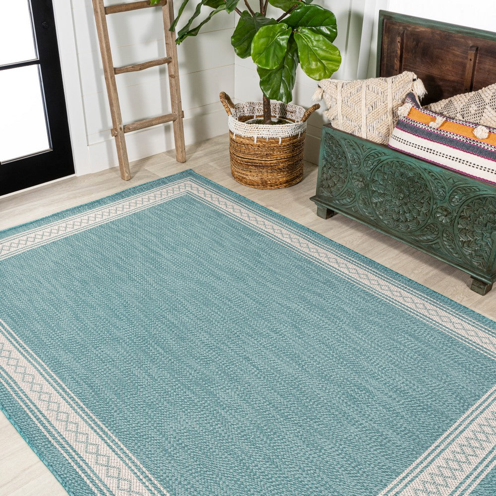 Kristine Classic Diamond Border Indoor/outdoor Area Rug