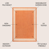 Kristine Classic Diamond Border Indoor/outdoor Area Rug