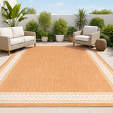 Kristine Classic Diamond Border Indoor/outdoor Area Rug