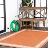 Kristine Classic Diamond Border Indoor/outdoor Area Rug