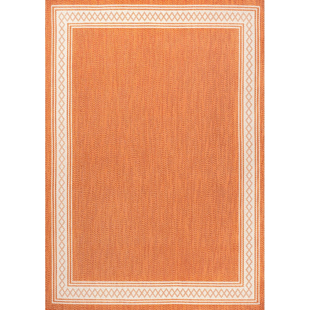 Kristine Classic Diamond Border Indoor/outdoor Area Rug
