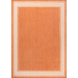 Kristine Classic Diamond Border Indoor/outdoor Area Rug