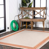Kristine Classic Diamond Border Indoor/outdoor Area Rug