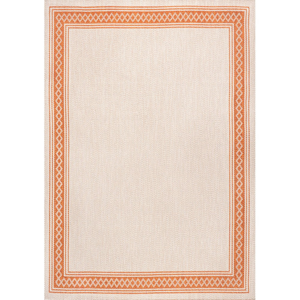 Kristine Classic Diamond Border Indoor/outdoor Area Rug