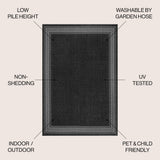 Kristine Classic Diamond Border Indoor/outdoor Area Rug