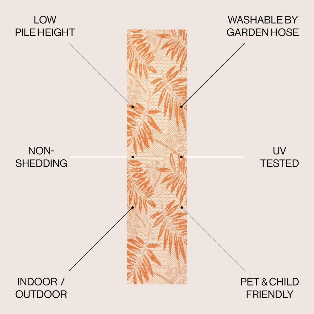 Angie Tropical Palm Leaf Indoor/outdoor Area Rug
