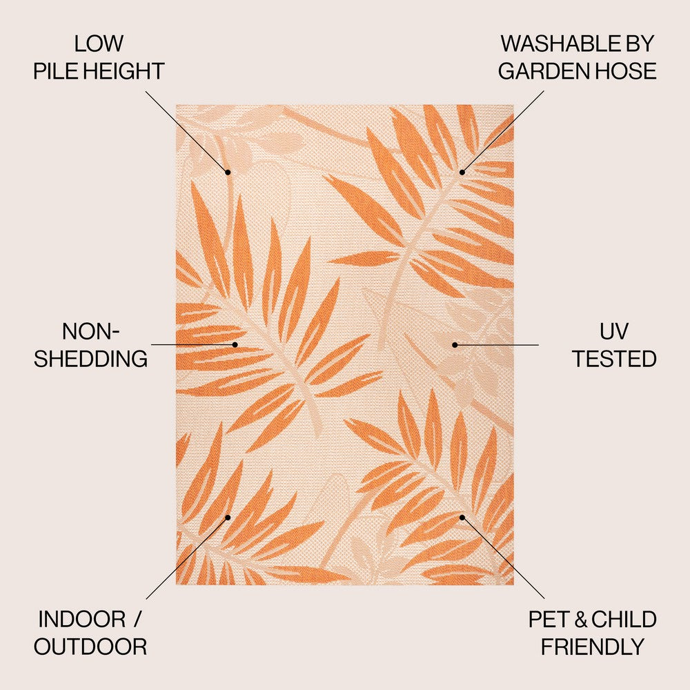 Angie Tropical Palm Leaf Indoor/outdoor Area Rug