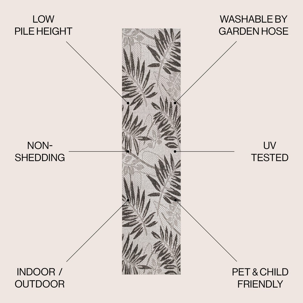 Angie Tropical Palm Leaf Indoor/outdoor Area Rug