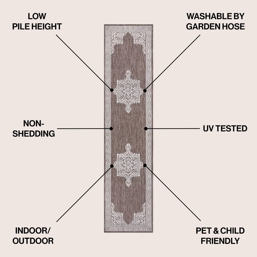 Bloom Vintage Casual Medallion Indoor/Outdoor Area Rug