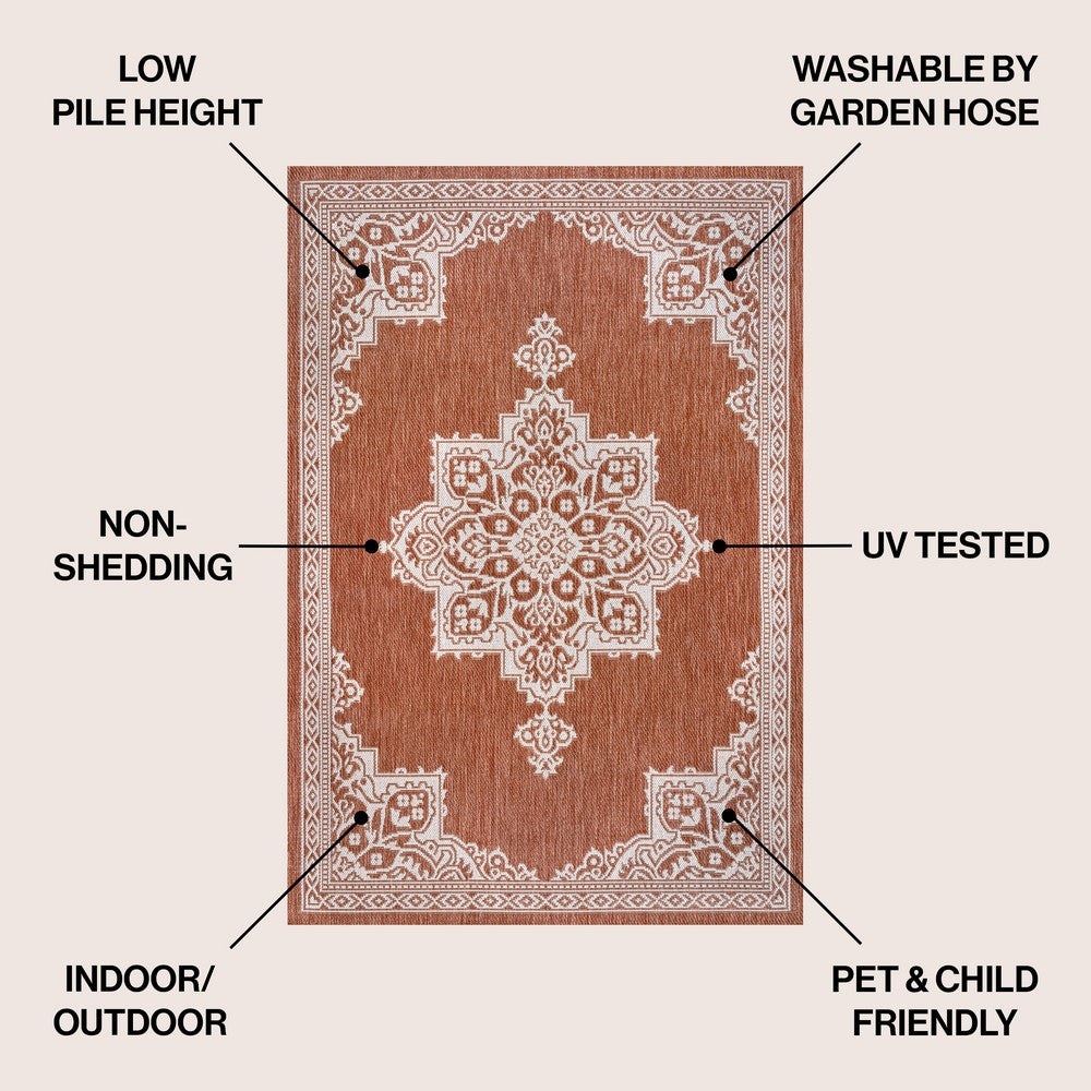 Bloom Vintage Casual Medallion Indoor/Outdoor Area Rug