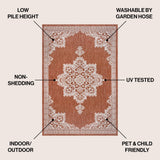Bloom Vintage Casual Medallion Indoor/Outdoor Area Rug