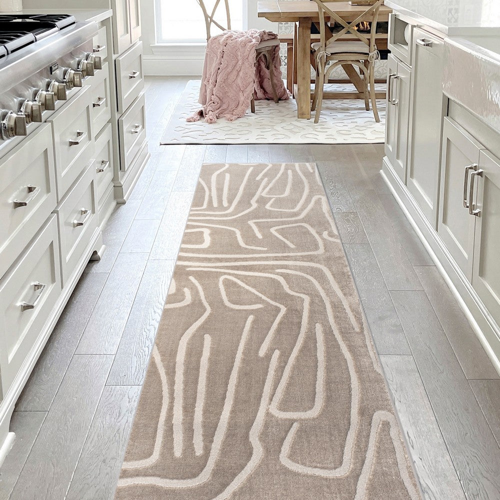 Nourison Modern Scandinavian Graphic Lines High-Low Area Rug