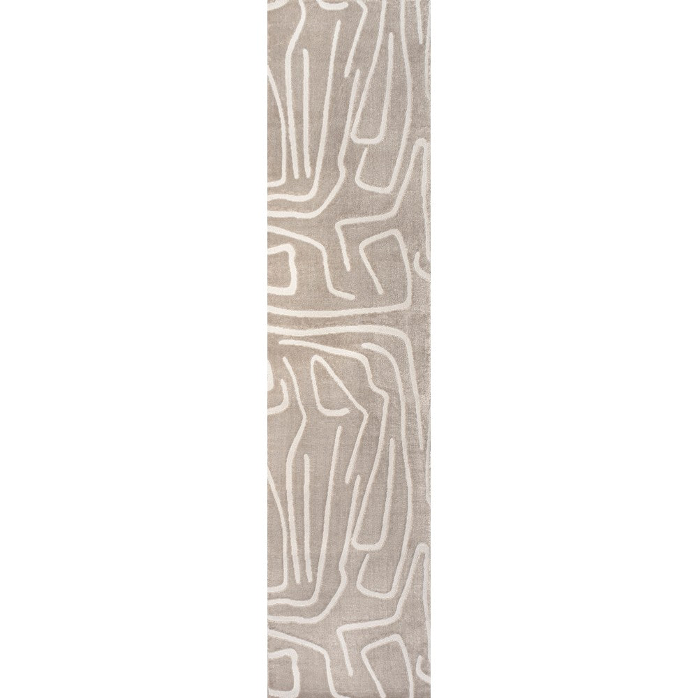 Nourison Modern Scandinavian Graphic Lines High-Low Area Rug