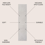 Nourison Modern Scandinavian Graphic Lines High-Low Area Rug