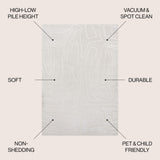 Nourison Modern Scandinavian Graphic Lines High-Low Area Rug