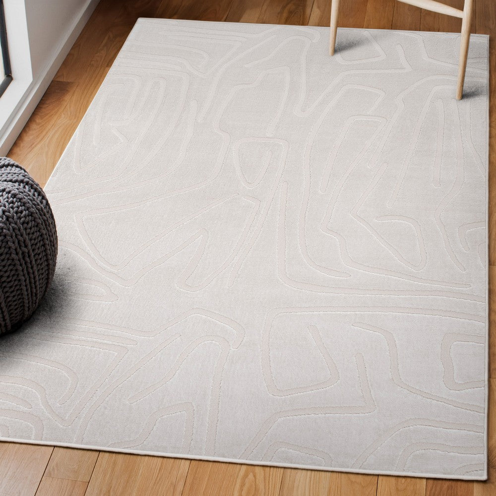 Nourison Modern Scandinavian Graphic Lines High-Low Area Rug