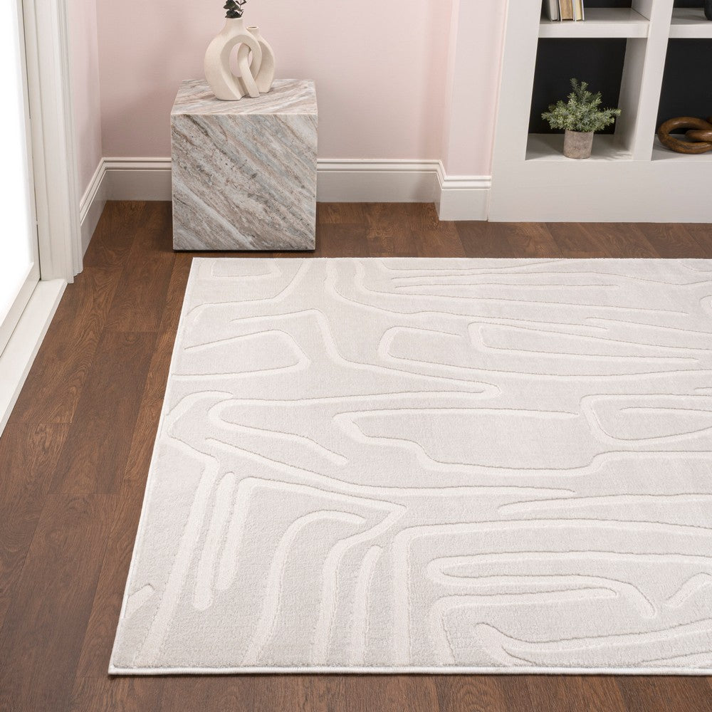 Nourison Modern Scandinavian Graphic Lines High-Low Area Rug