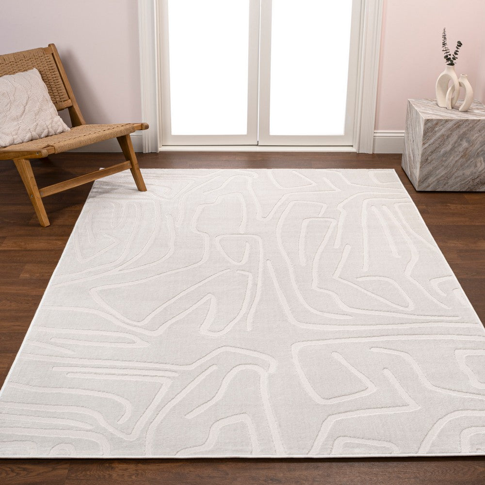 Nourison Modern Scandinavian Graphic Lines High-Low Area Rug