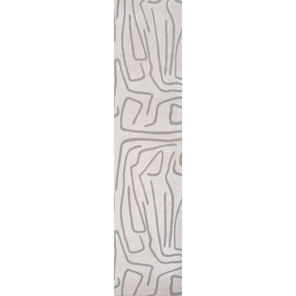 Nourison Modern Scandinavian Graphic Lines High-Low Area Rug