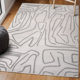 Nourison Modern Scandinavian Graphic Lines High-Low Area Rug