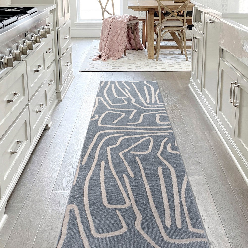 Nourison Modern Scandinavian Graphic Lines High-Low Area Rug