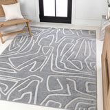 Nourison Modern Scandinavian Graphic Lines High-Low Area Rug