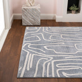 Nourison Modern Scandinavian Graphic Lines High-Low Area Rug