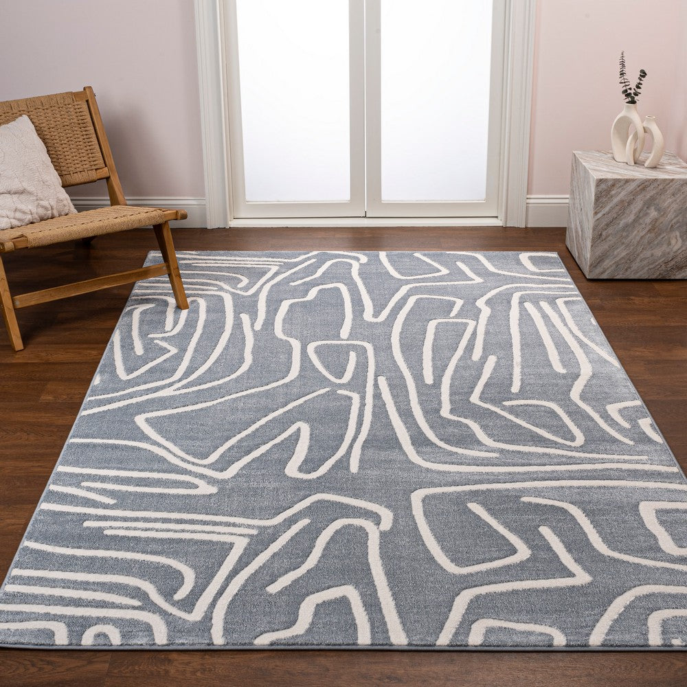 Nourison Modern Scandinavian Graphic Lines High-Low Area Rug