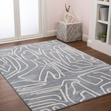 Nourison Modern Scandinavian Graphic Lines High-Low Area Rug
