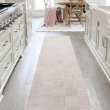 Hand Modern Geometric Checkerboard High-Low Area Rug