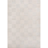 Hand Modern Geometric Checkerboard High-Low Area Rug