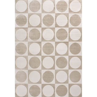 Geometric Modern Geometric Circles In Squares High-Low Area Rug